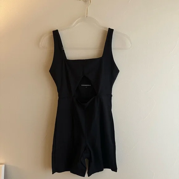 WeWoreWhat Black Cutout Romper Bodysuit - Picture 7 of 8
